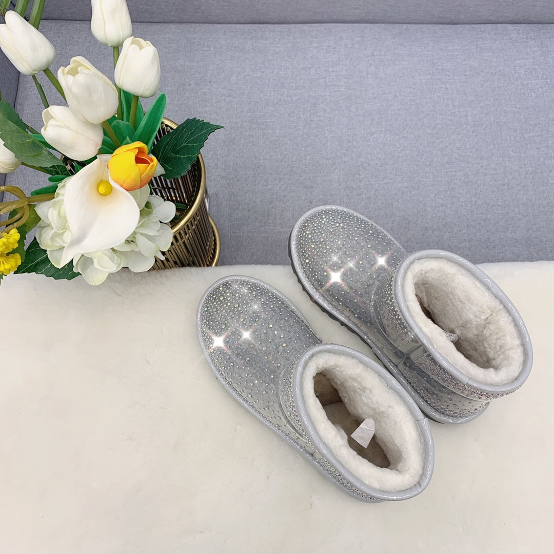 Ugg boots ultra mini silver crystal