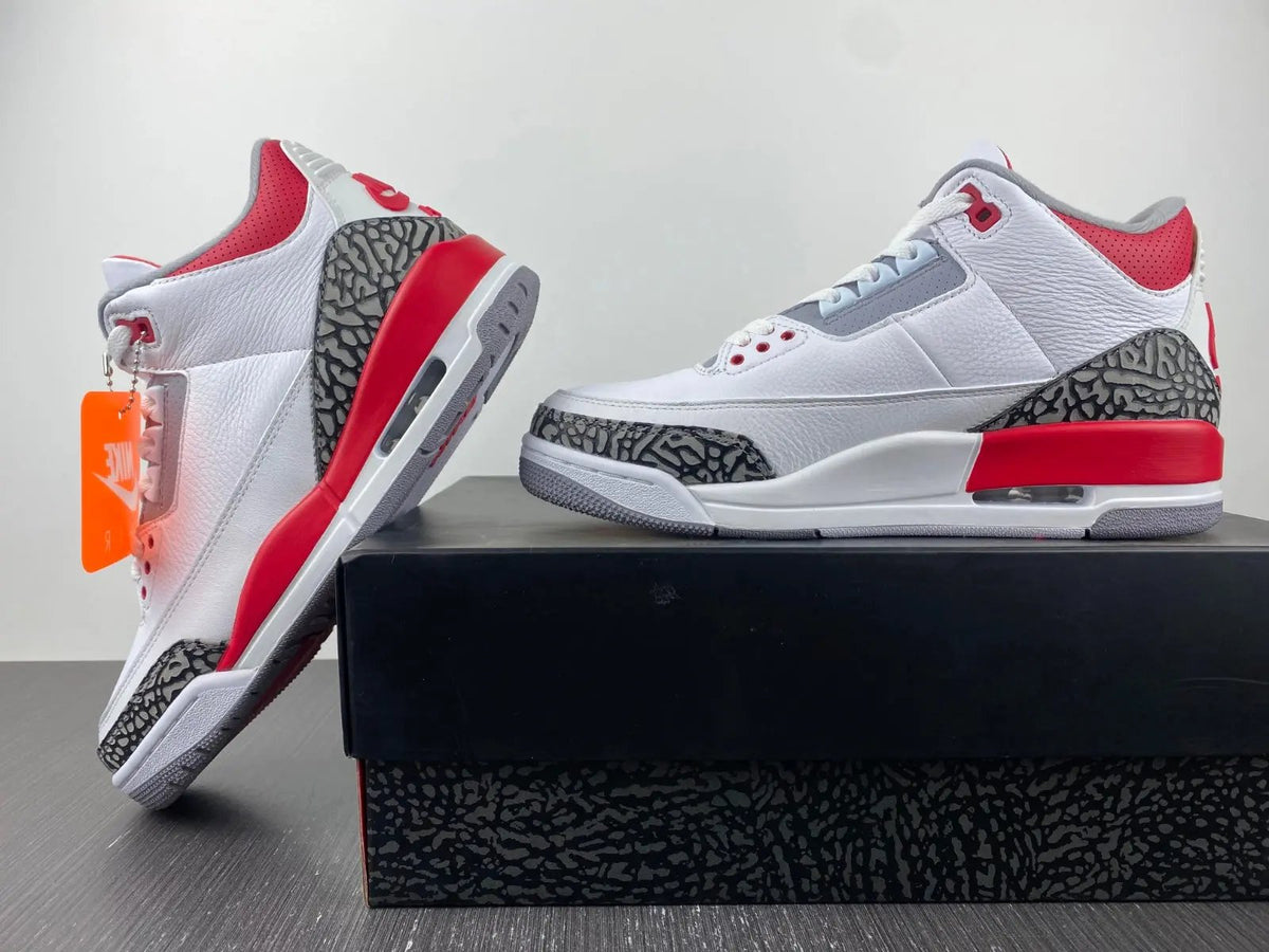 Jordan 3 Fire Red Elephand.shoes