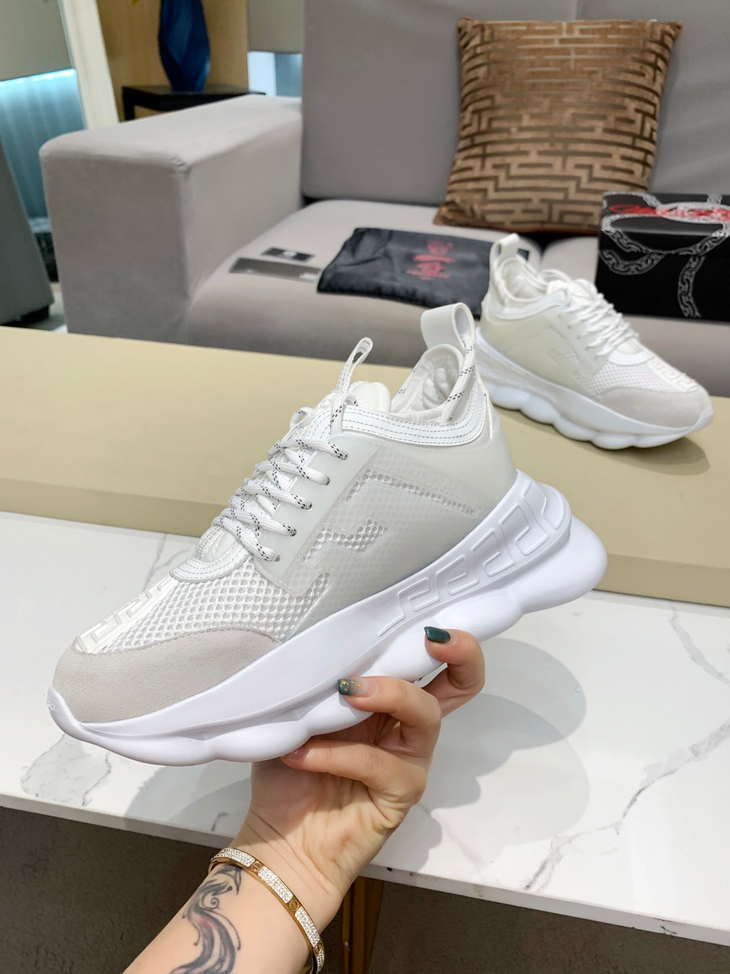 Versace Chain Reaction White
