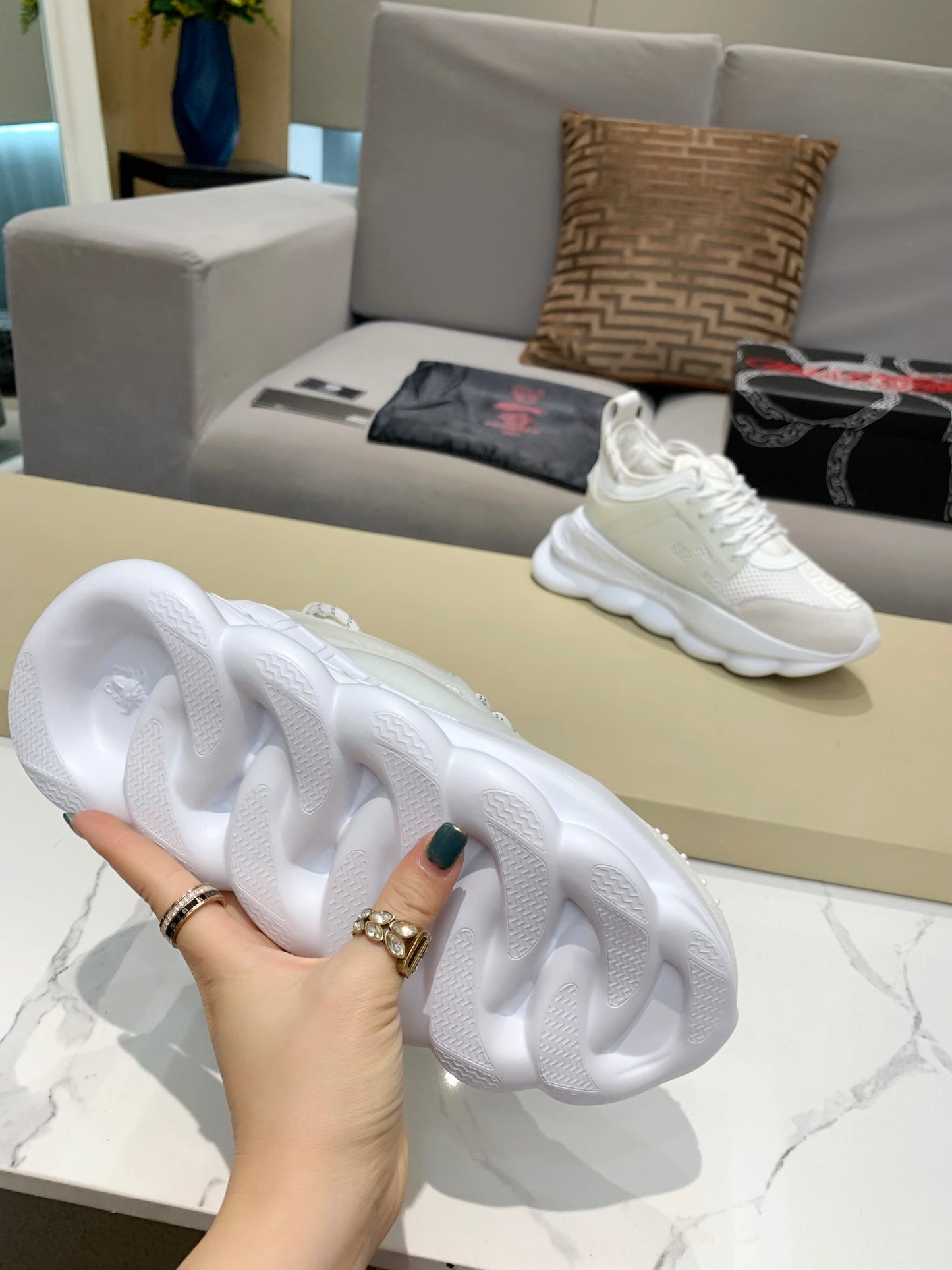 Versace Chain Reaction White