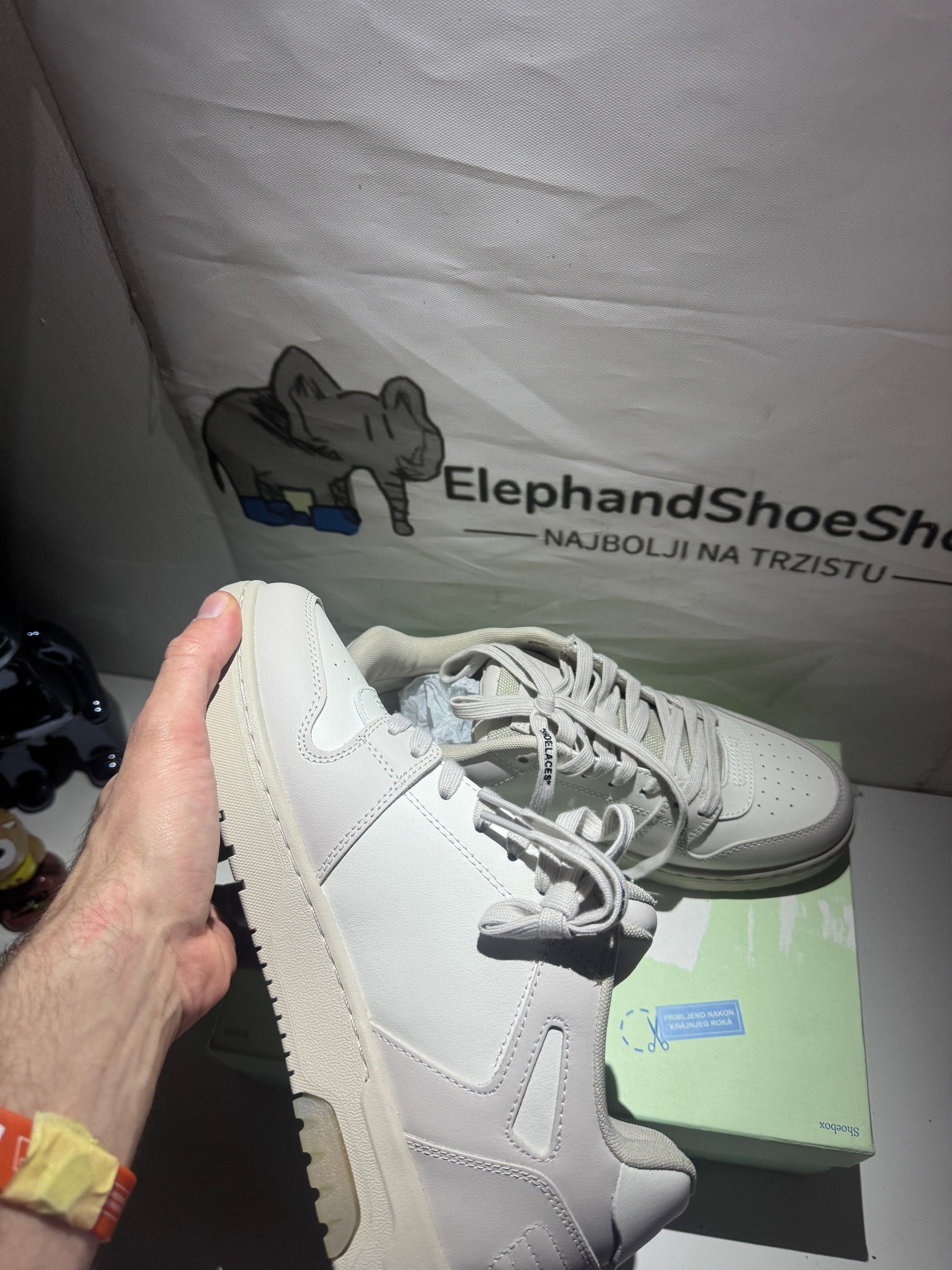OFF-WHITE out the office Brown Elephand.shoes