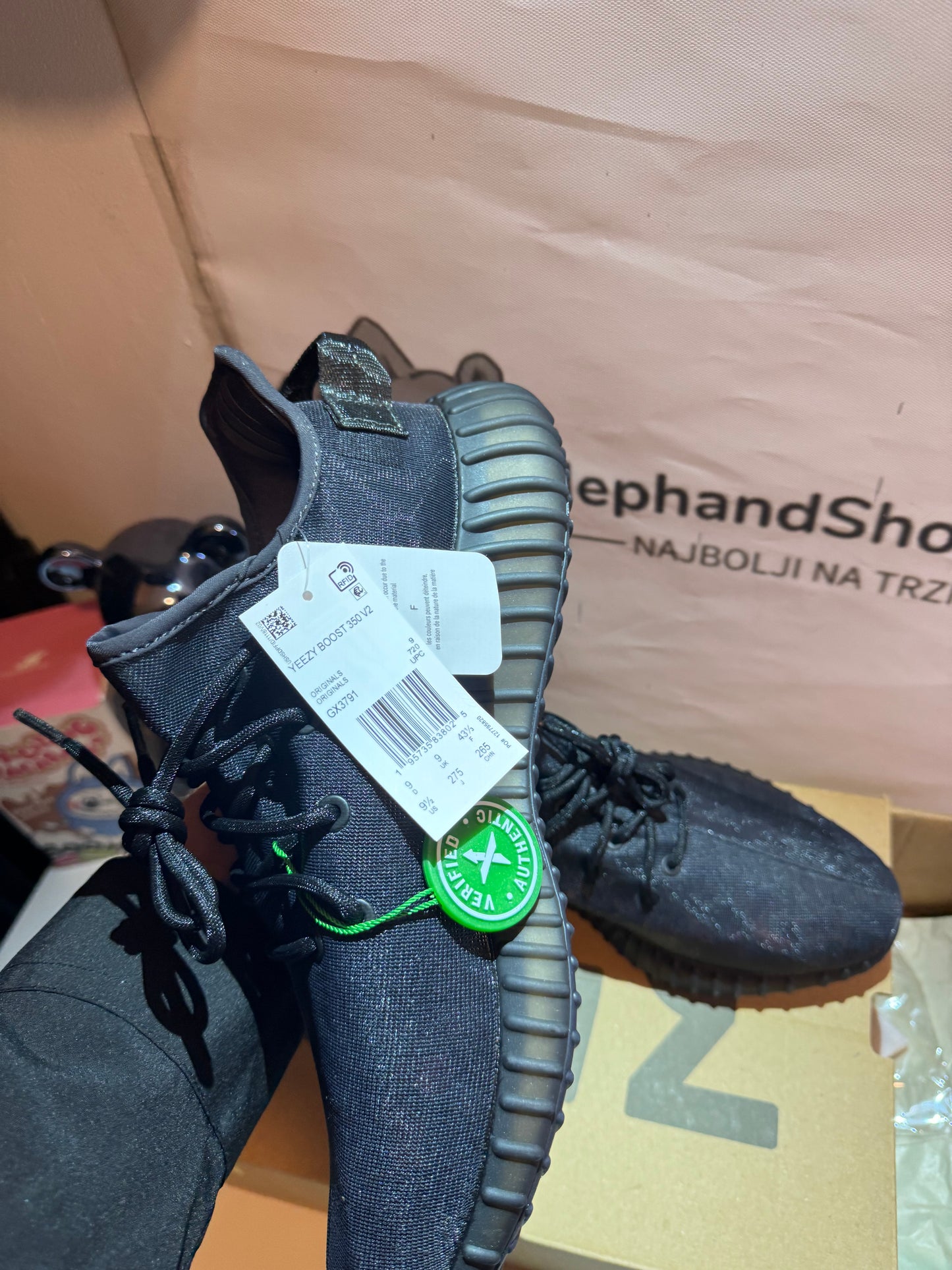 Yeezy Mono Black (Odmah dostupne) br 43