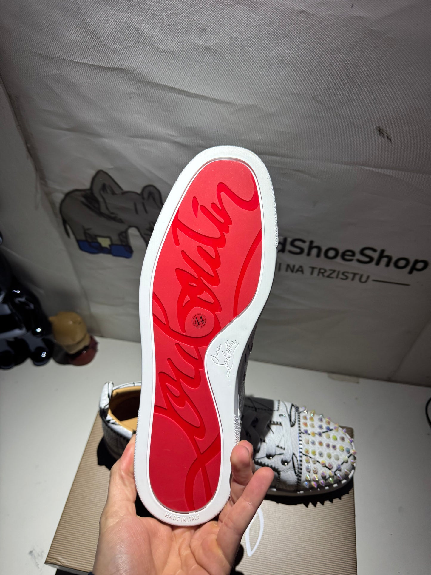Louboutin White(Odmah Dostupne) br 44 Elephand.shoes