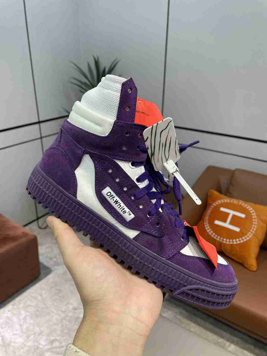 Off-White "Off-Court" 3.0 High-Top Purple