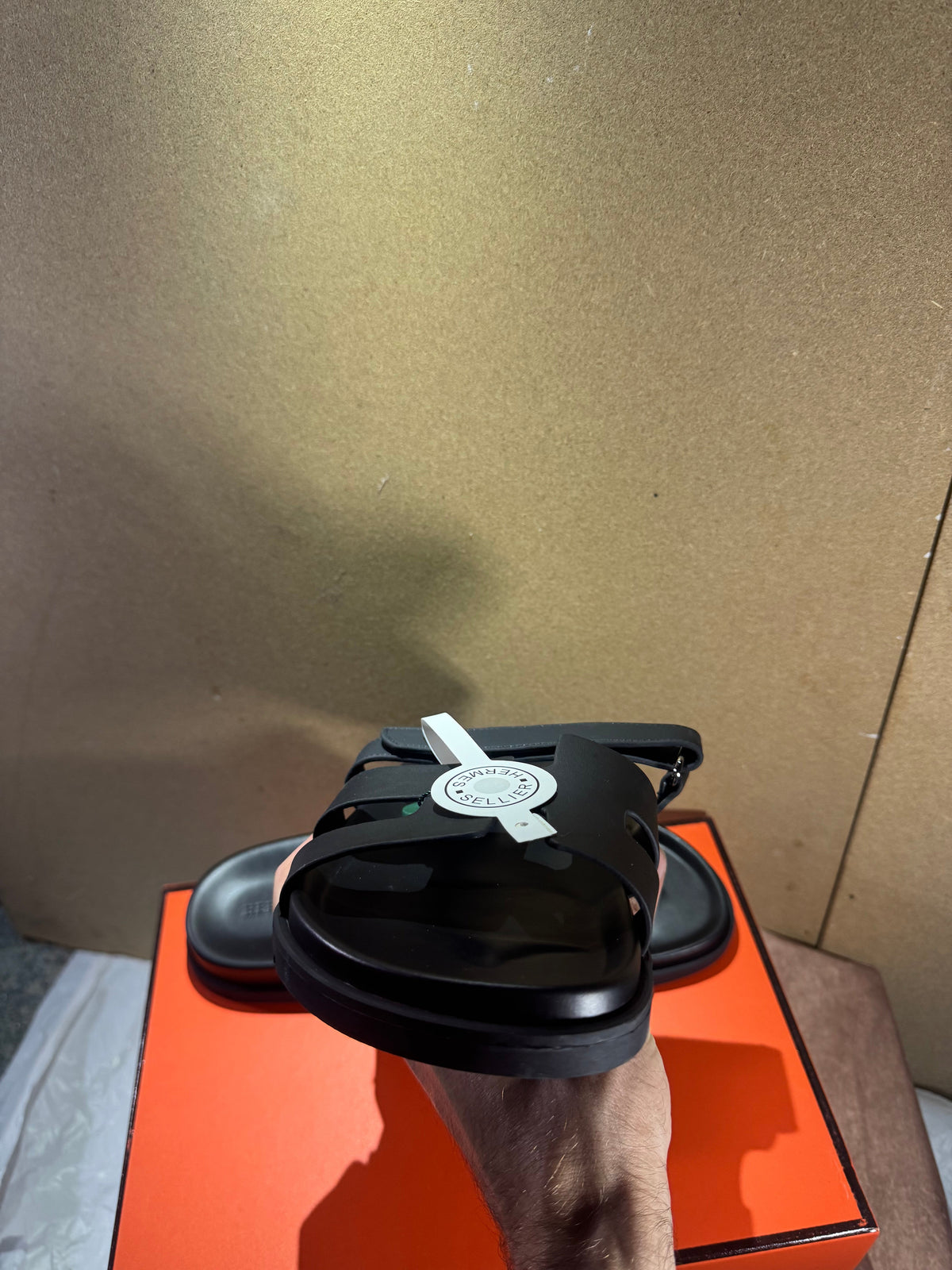 Hermes Slides Black (Odmah) br 42 Elephand.shoes