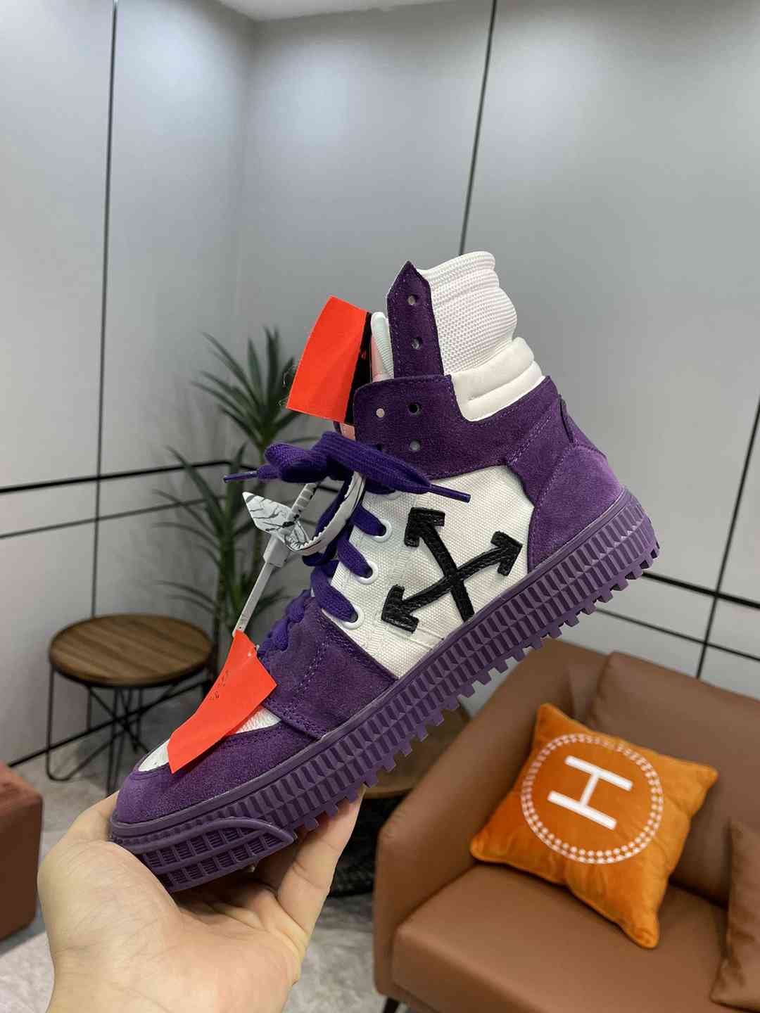 Off-White "Off-Court" 3.0 High-Top Purple