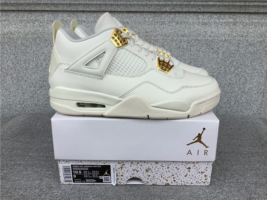 Air Jordan 4  Sail Elephand.shoes