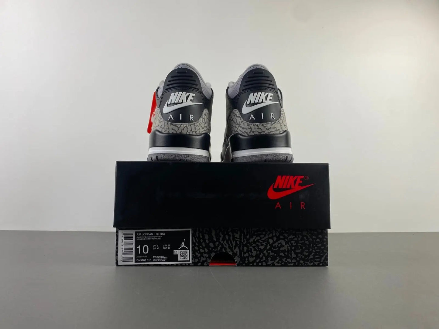 Air Jordan 3 Black Cement Elephand.shoes