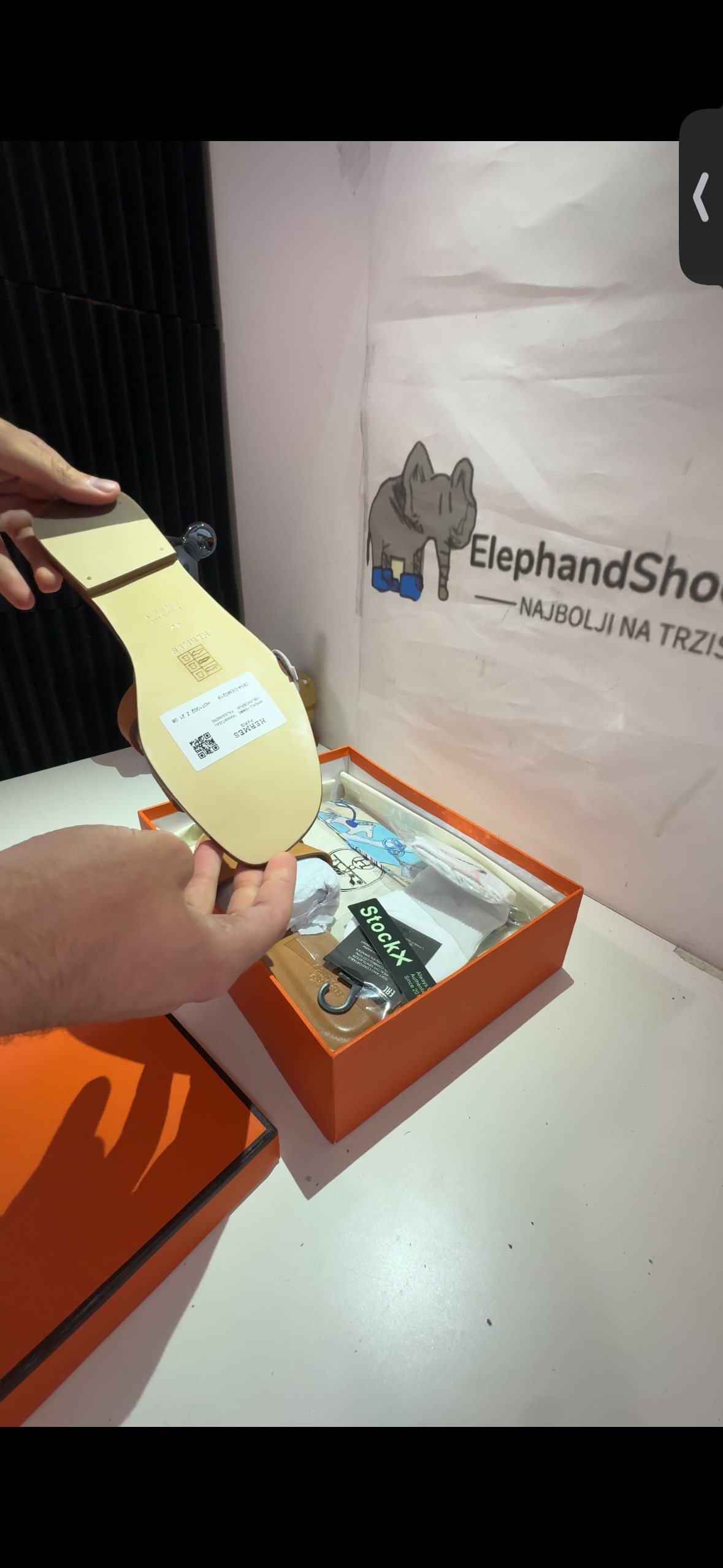 Hermes Slides Brown Elephand.shoes