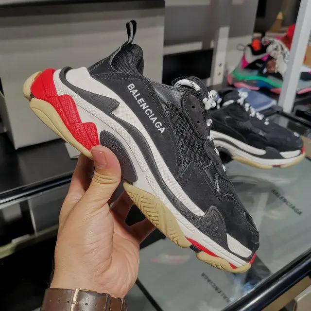Balnciaga Triple S   Black/Red Elephand.shoes