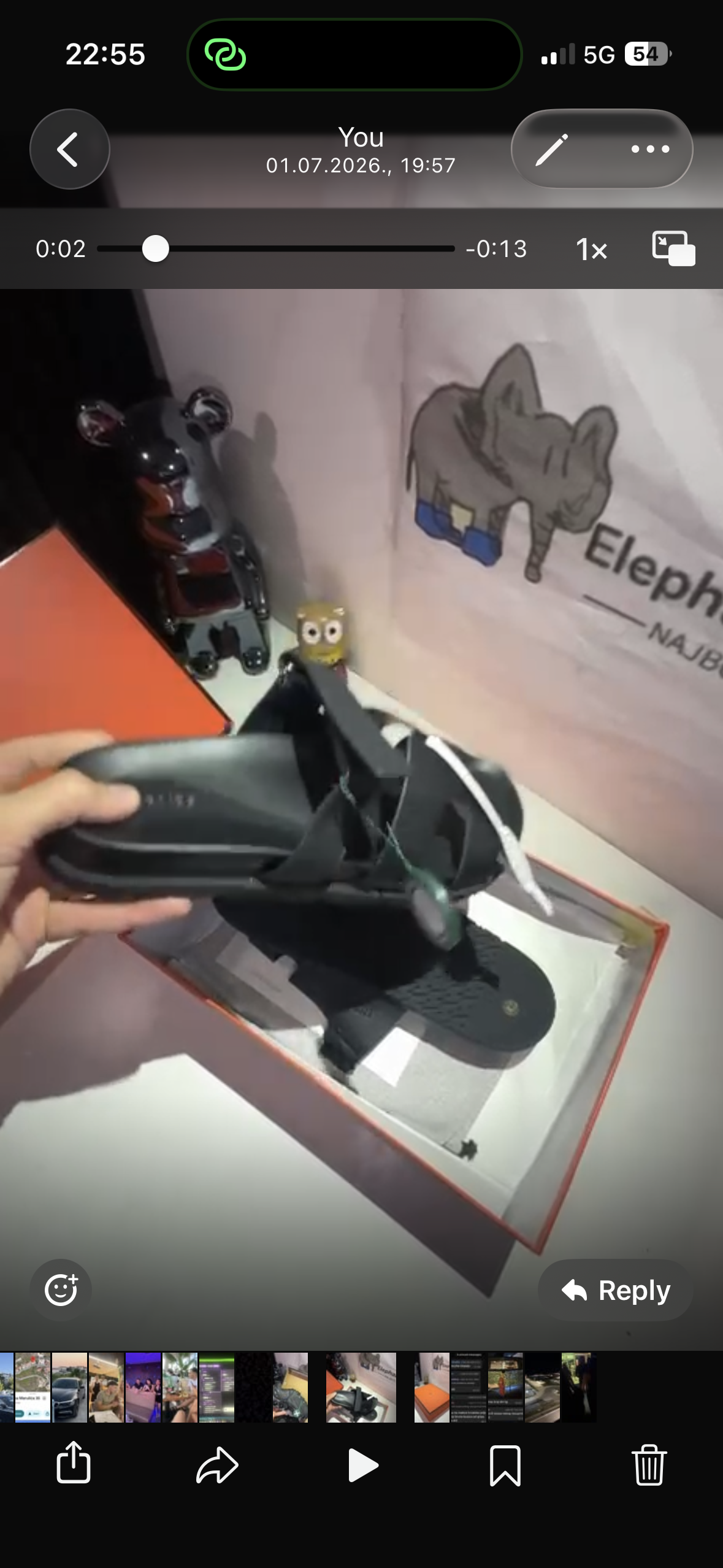 Hermes Slides Black Elephand.shoes