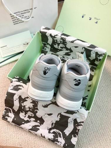 OFF-WHITE out the office Grey Elephand.shoes