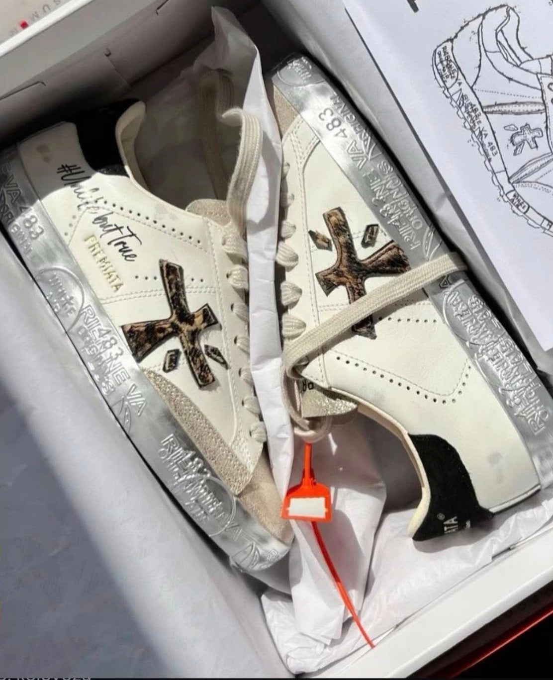 Premiata White/Silver Elephand.shoes