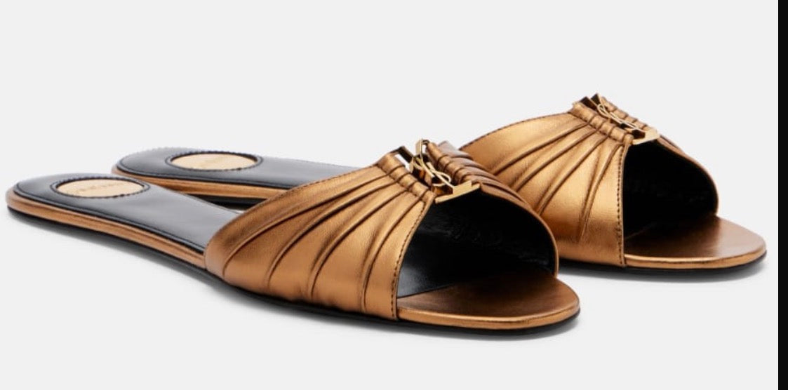 Ysl slape brown Elephand.shoes