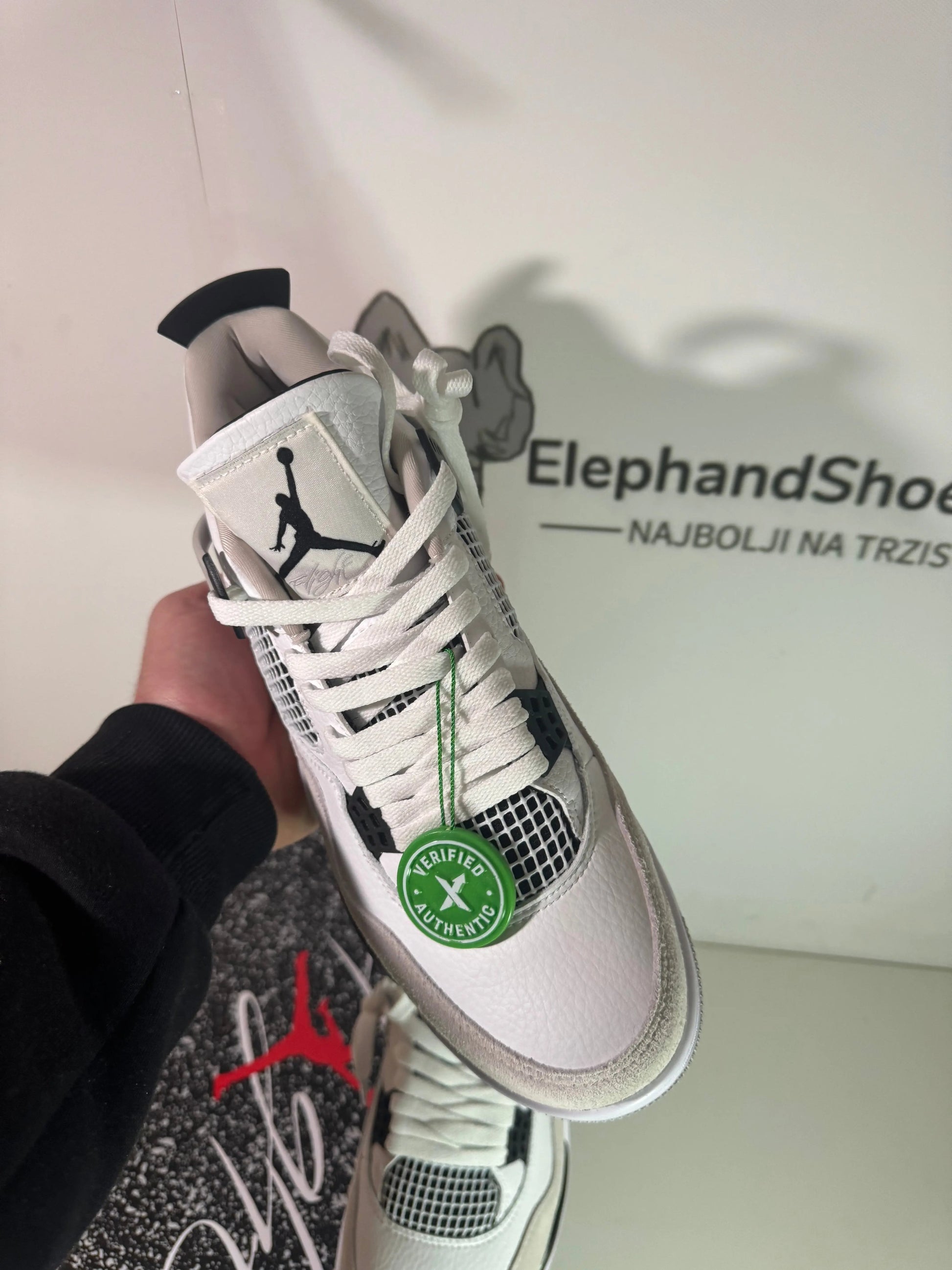 Jorda 4 Military Black (Odmah Dostupne)br 37.5 39 40 42.5 45 Elephand.shoes