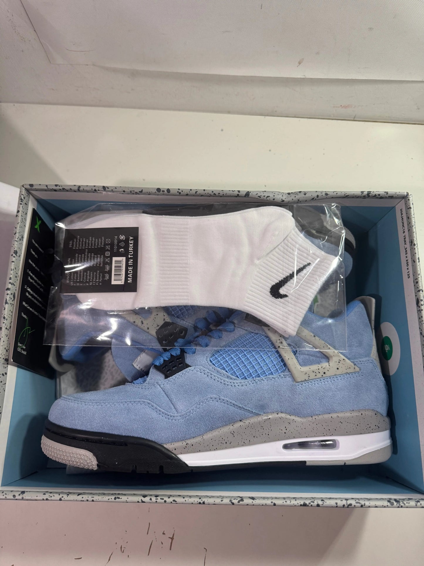 Jordan 4 University Blue (Odmah Dostupne)br 45 Elephand.shoes