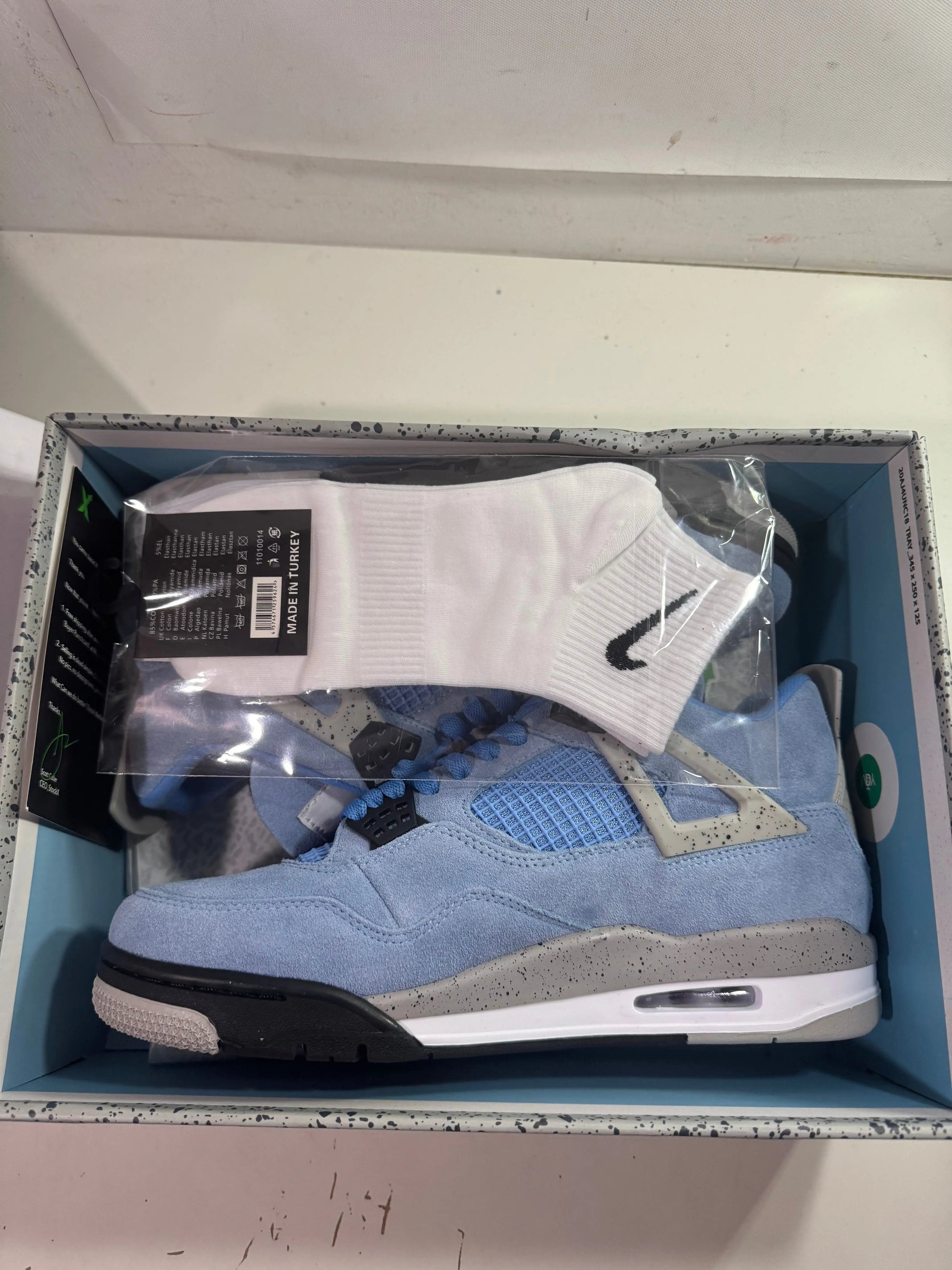 Jordan 4 University Blue (Odmah Dostupne)br 45 Elephand.shoes