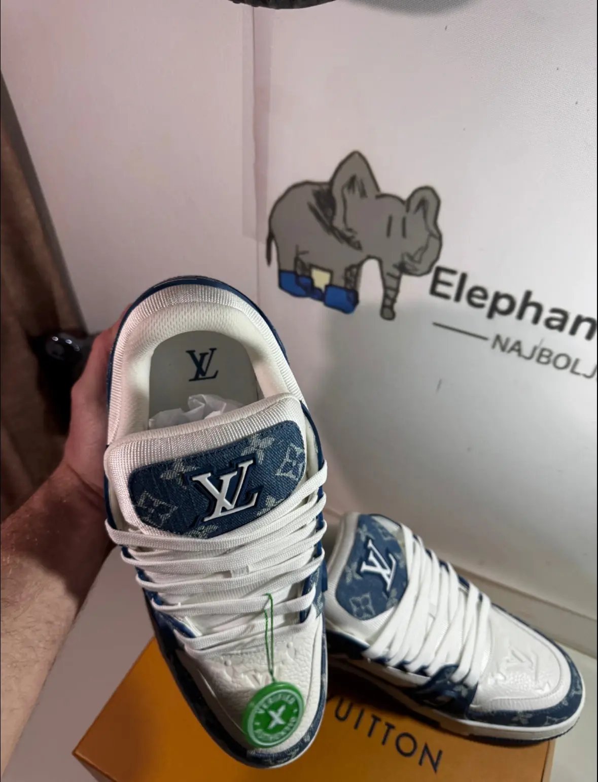 Louis Vuitton Blue Low Elephand.shoes