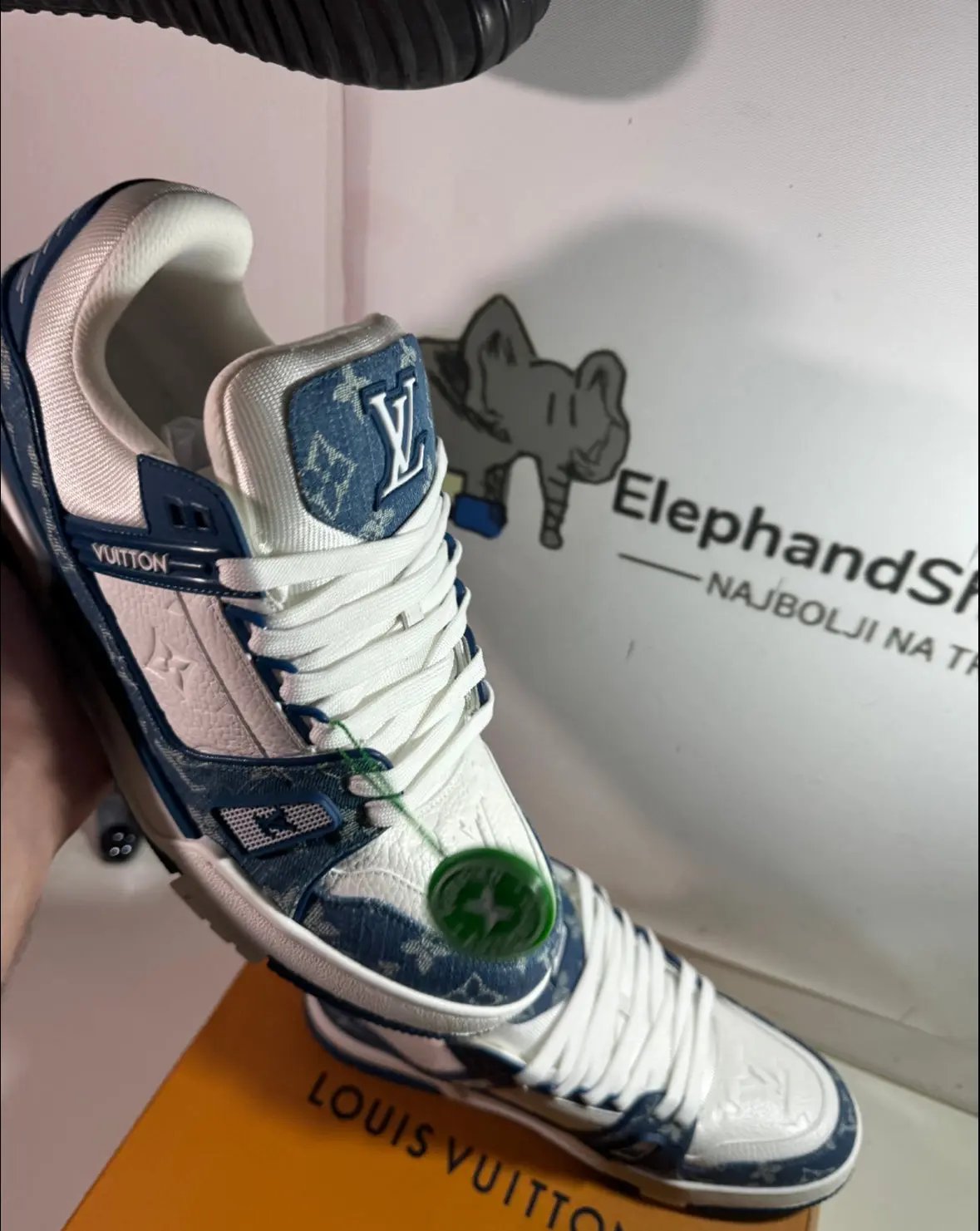 Louis Vuitton Blue Low Elephand.shoes