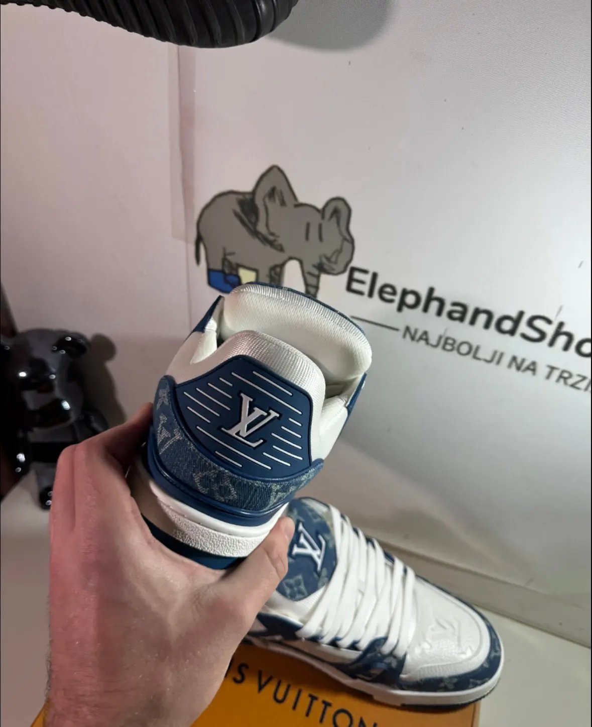 Louis Vuitton Blue Low Elephand.shoes