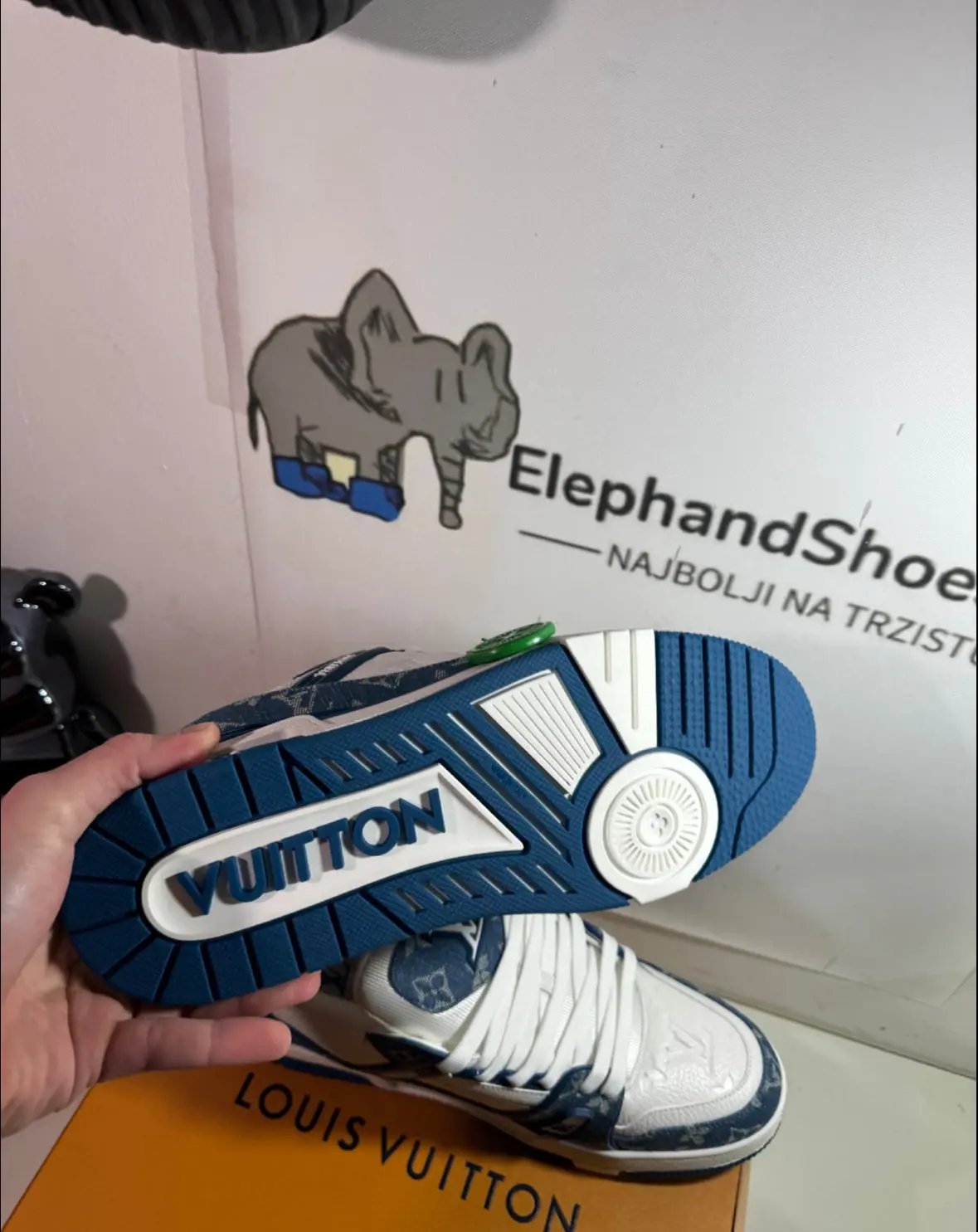 Louis Vuitton Blue Low Elephand.shoes