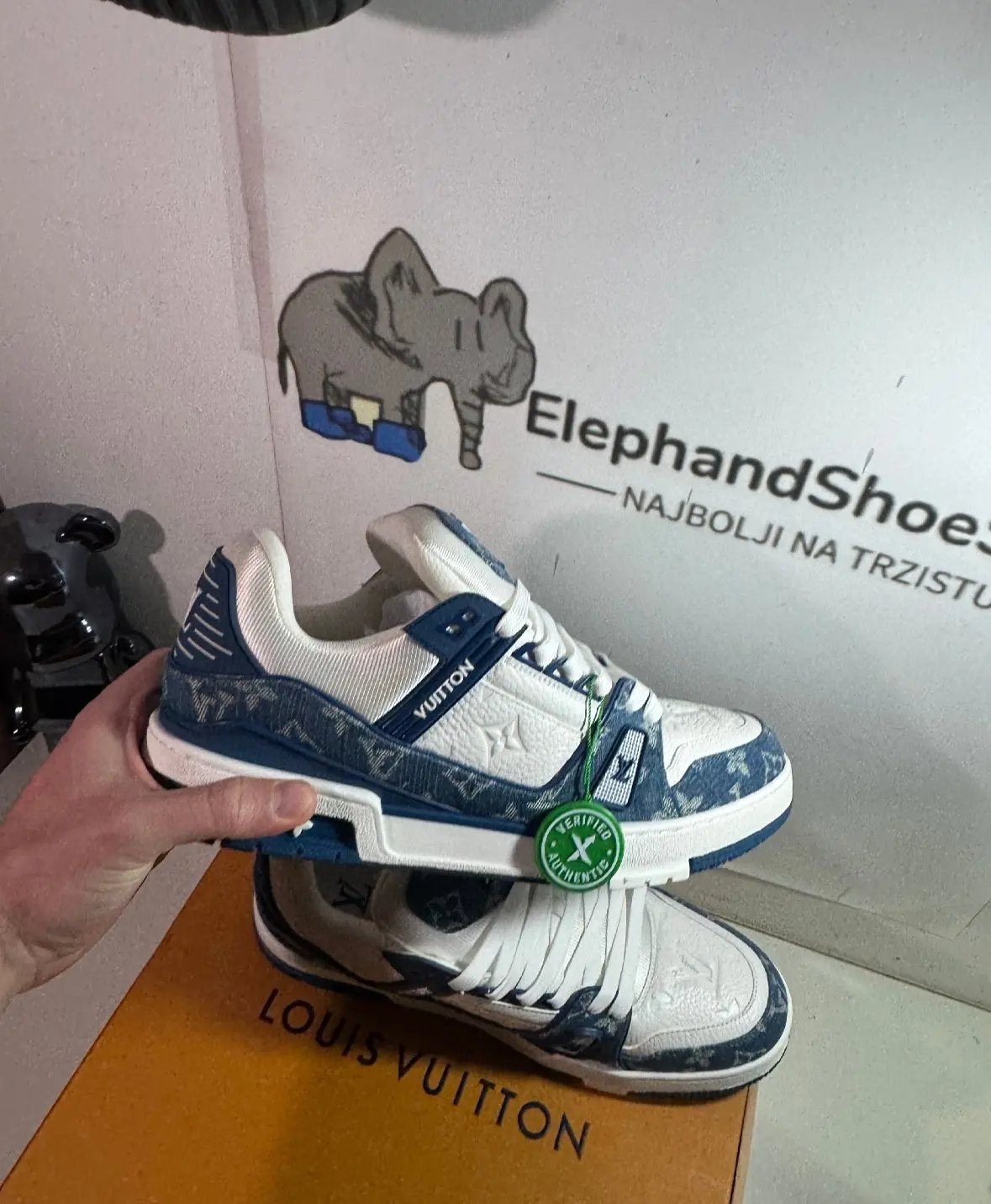 Louis Vuitton Blue Low Elephand.shoes