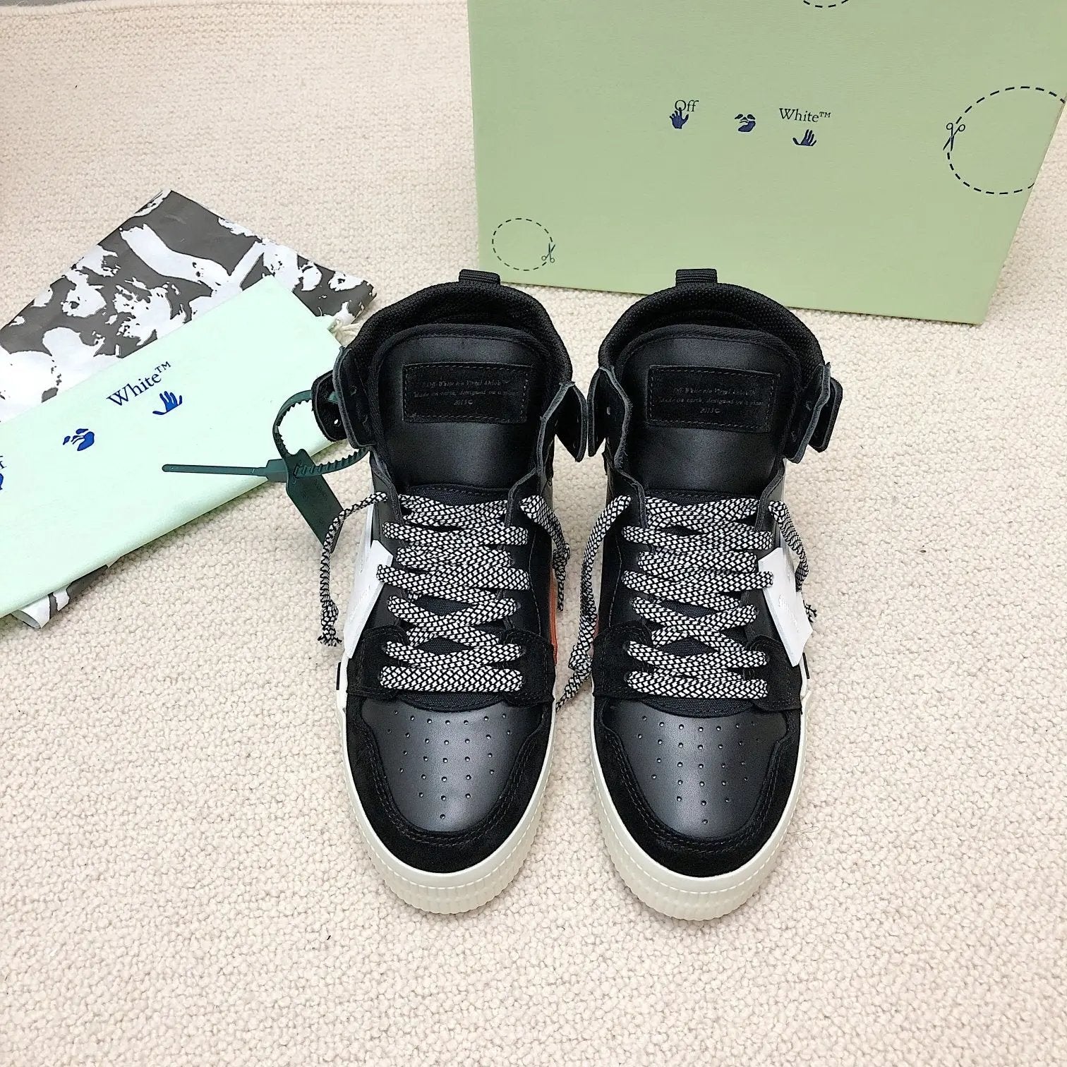 Off-White Mid-Top Black Elephand.shoes