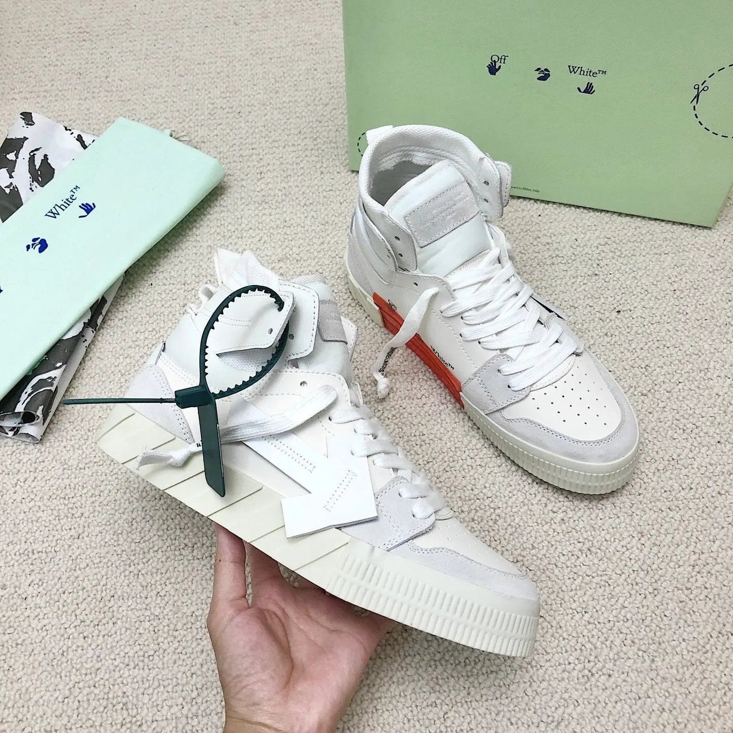 Off-White Mid-Top White Elephand.shoes