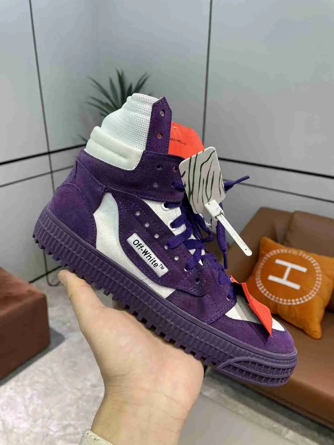 Off-White "Off-Court" 3.0 High-Top Purple Elephand.shoes