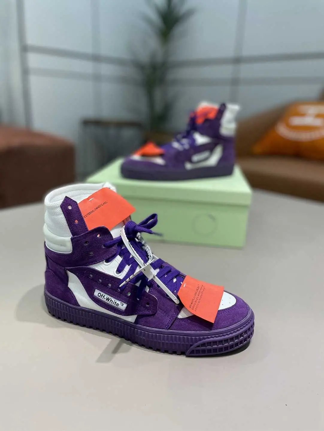 Off-White "Off-Court" 3.0 High-Top Purple Elephand.shoes