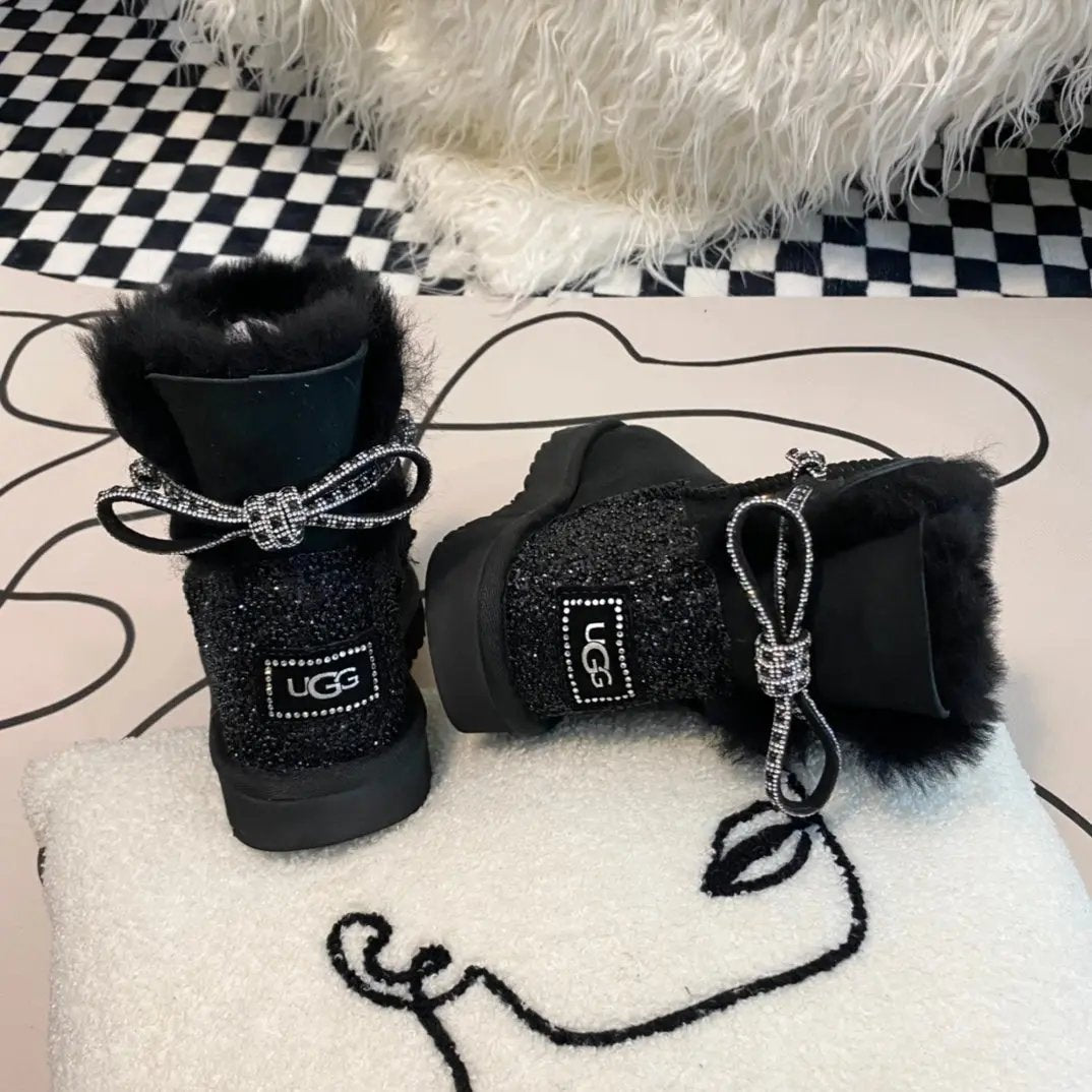 Ugg boots ultra mini black crystal Elephand.shoes