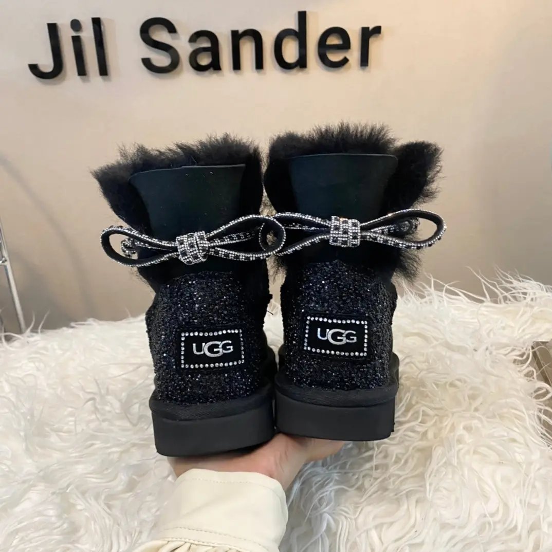 Ugg boots ultra mini black crystal Elephand.shoes