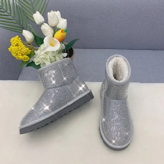 Ugg boots ultra mini silver crystal Elephand.shoes