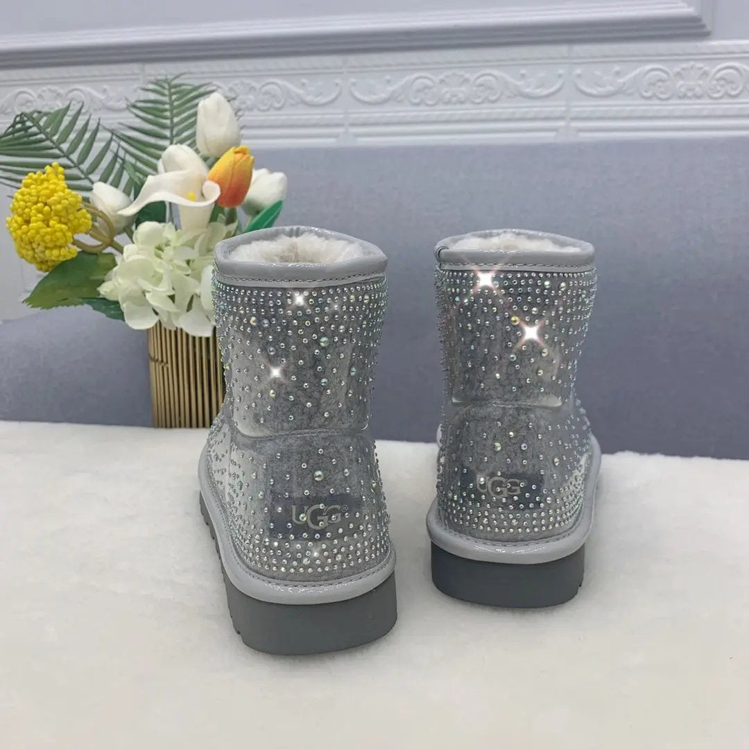 Ugg boots ultra mini silver crystal Elephand.shoes
