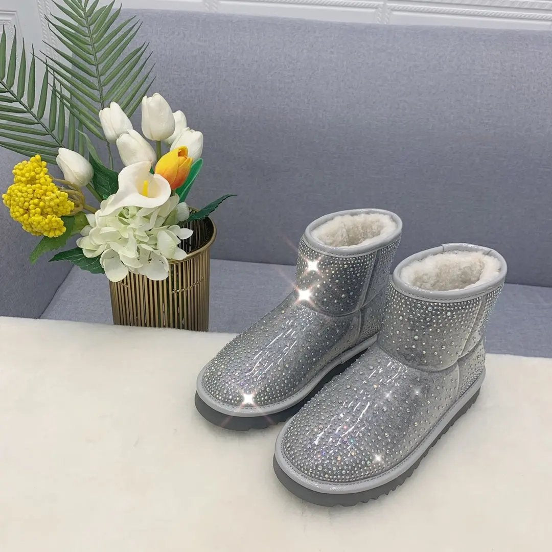 Ugg boots ultra mini silver crystal Elephand.shoes