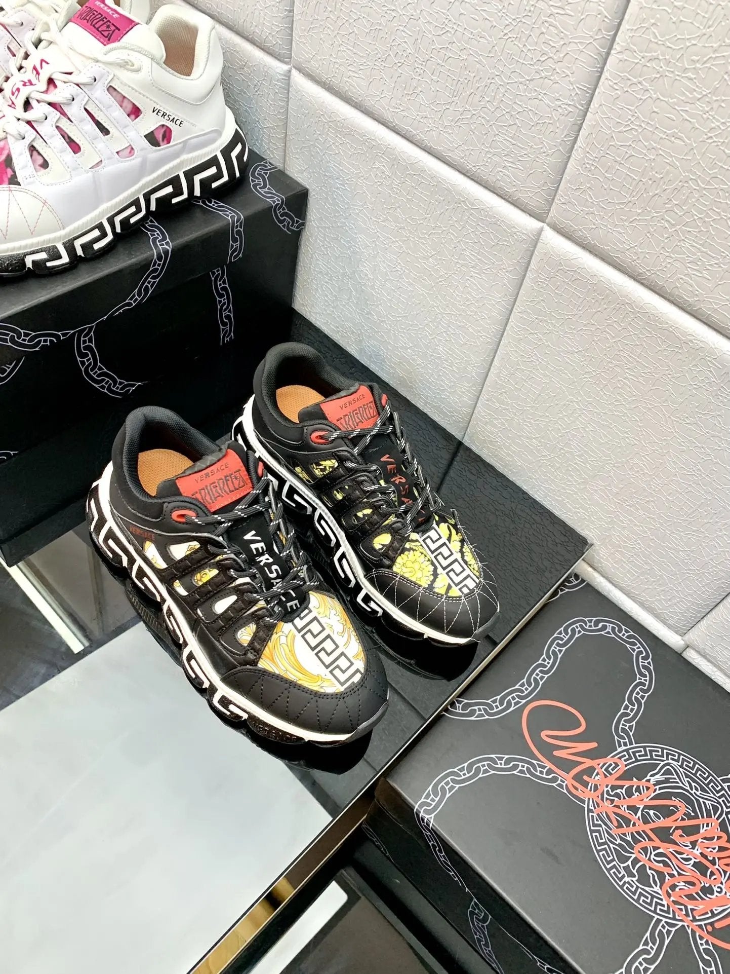 Versace  Balck Gold Elephand.shoes