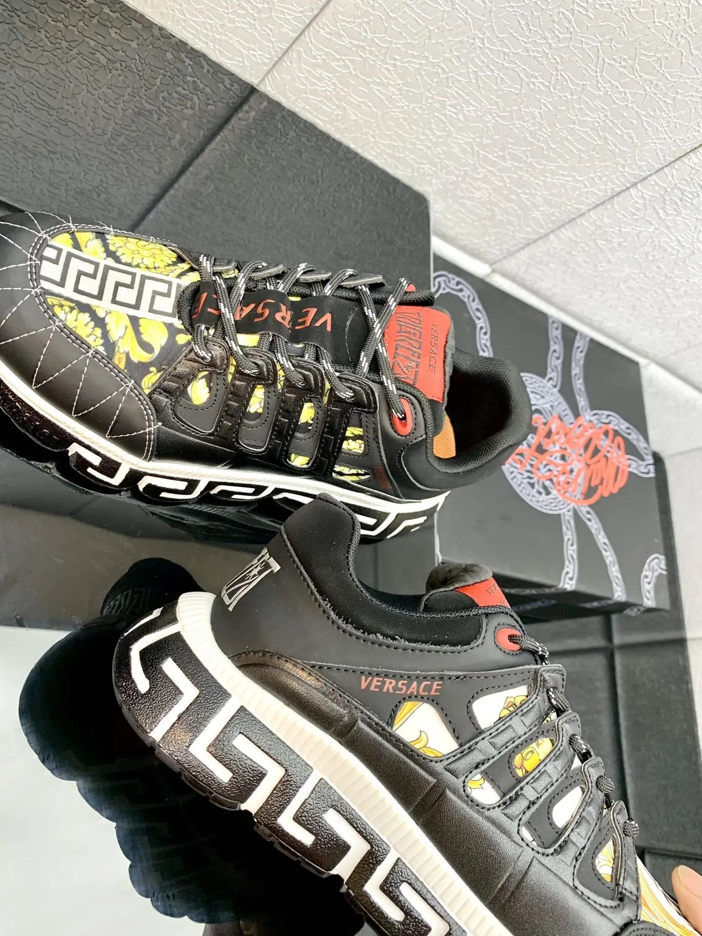 Versace  Balck Gold Elephand.shoes