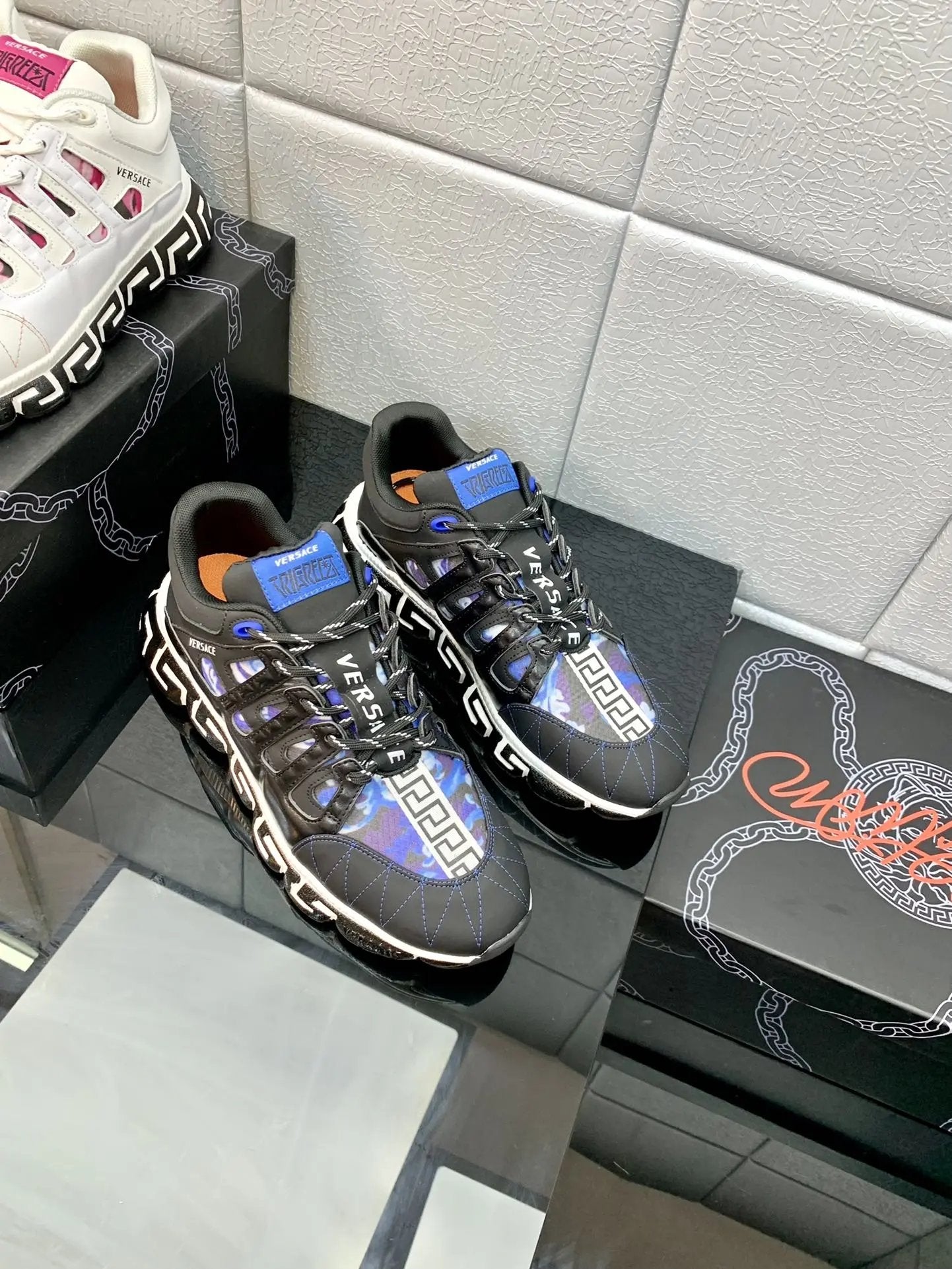 Versace Blue Purple Elephand.shoes