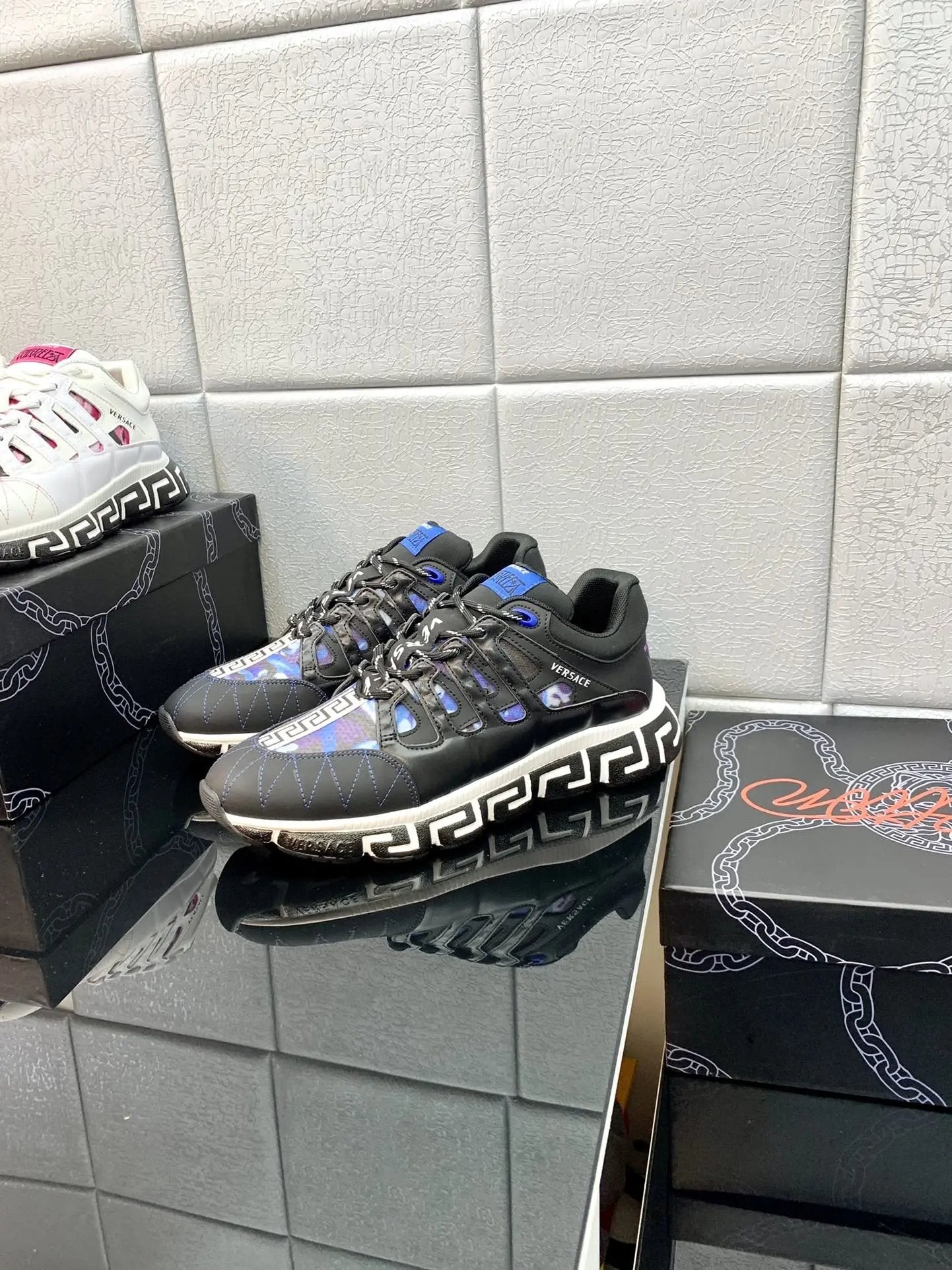 Versace Blue Purple Elephand.shoes