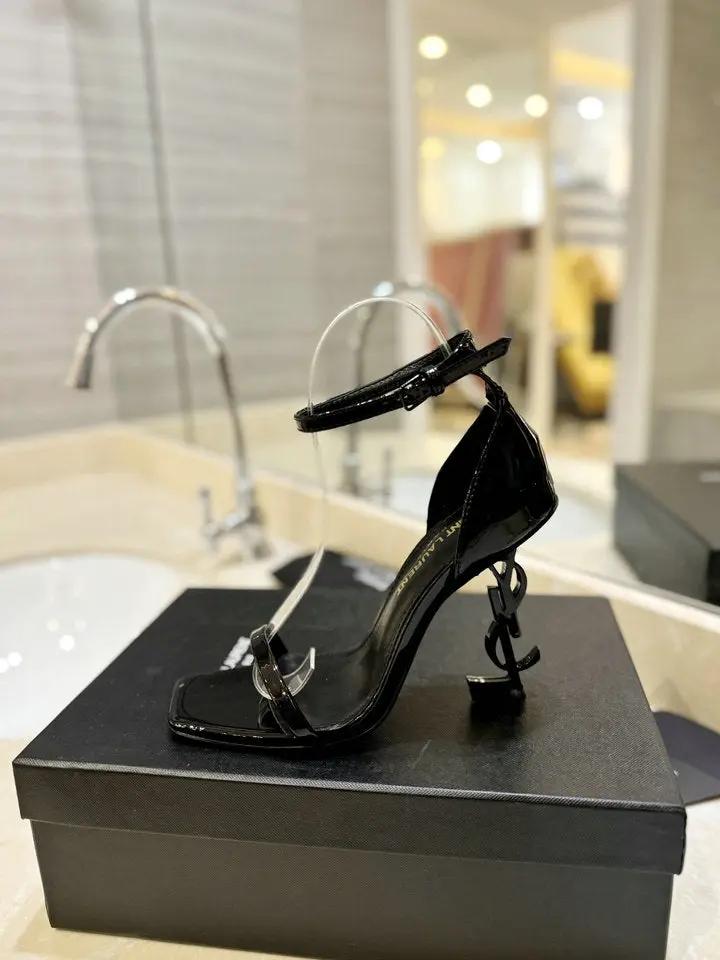 Ysl High Heels Black Elephand.shoes