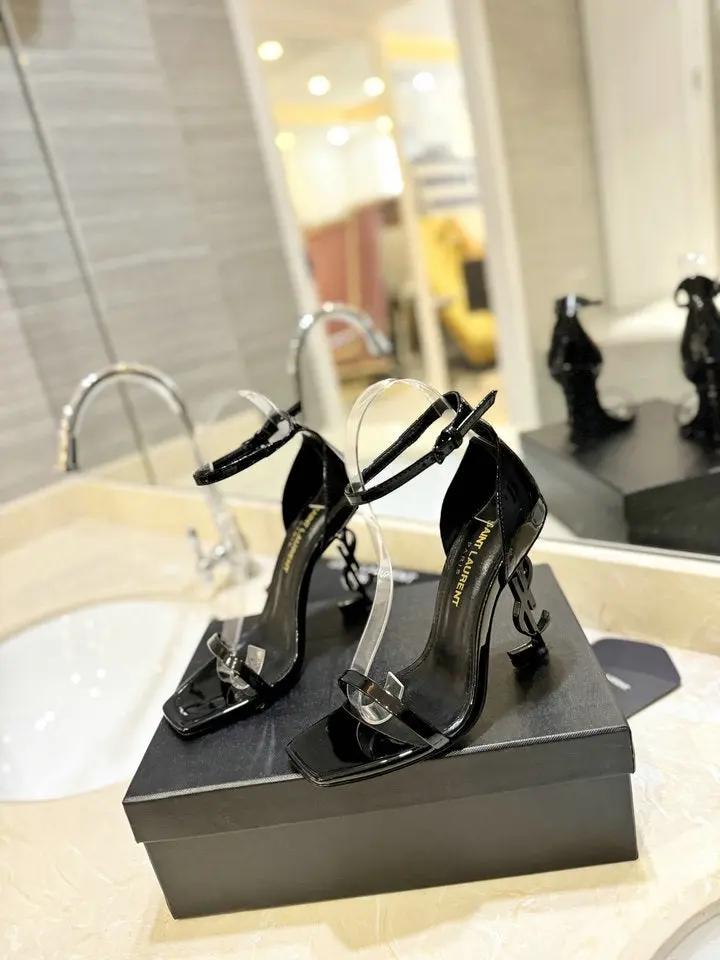 Ysl High Heels Black Elephand.shoes