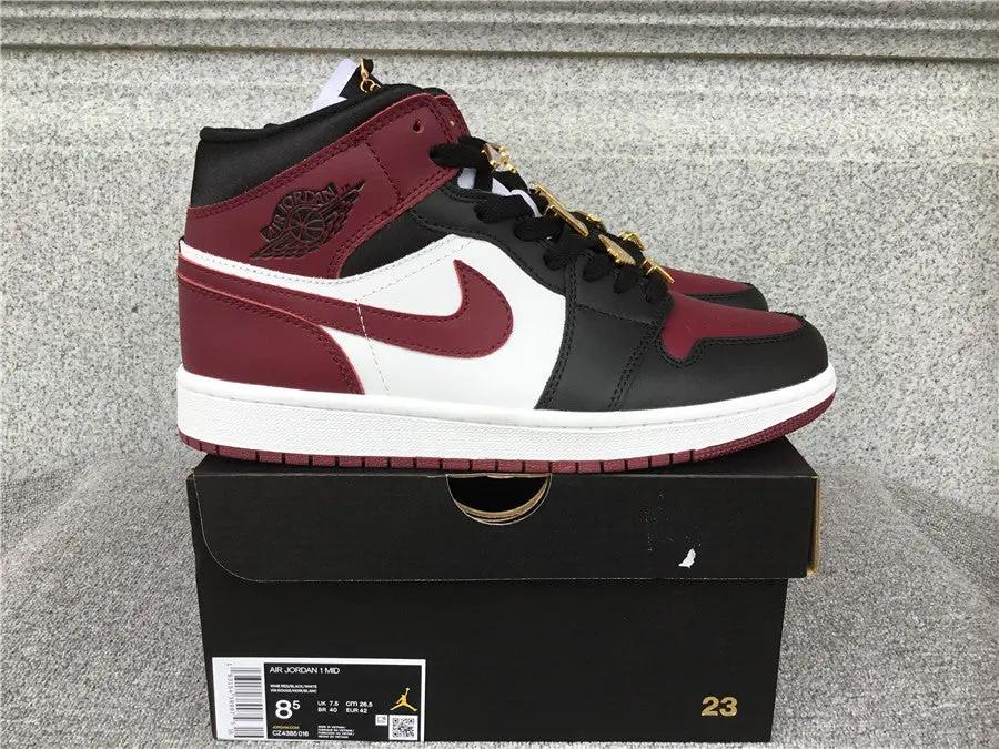 Jordan 1 Mid Bourdou Elephand.shoes