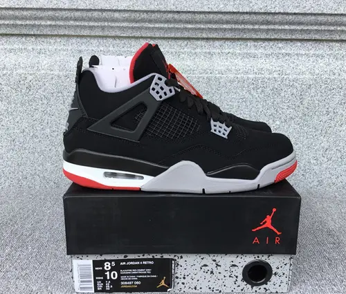 Air Jordan 4 Bred Elephand.shoes