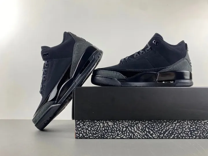 Air Jordan 3 Black Cat tenisice — bočni prikaz