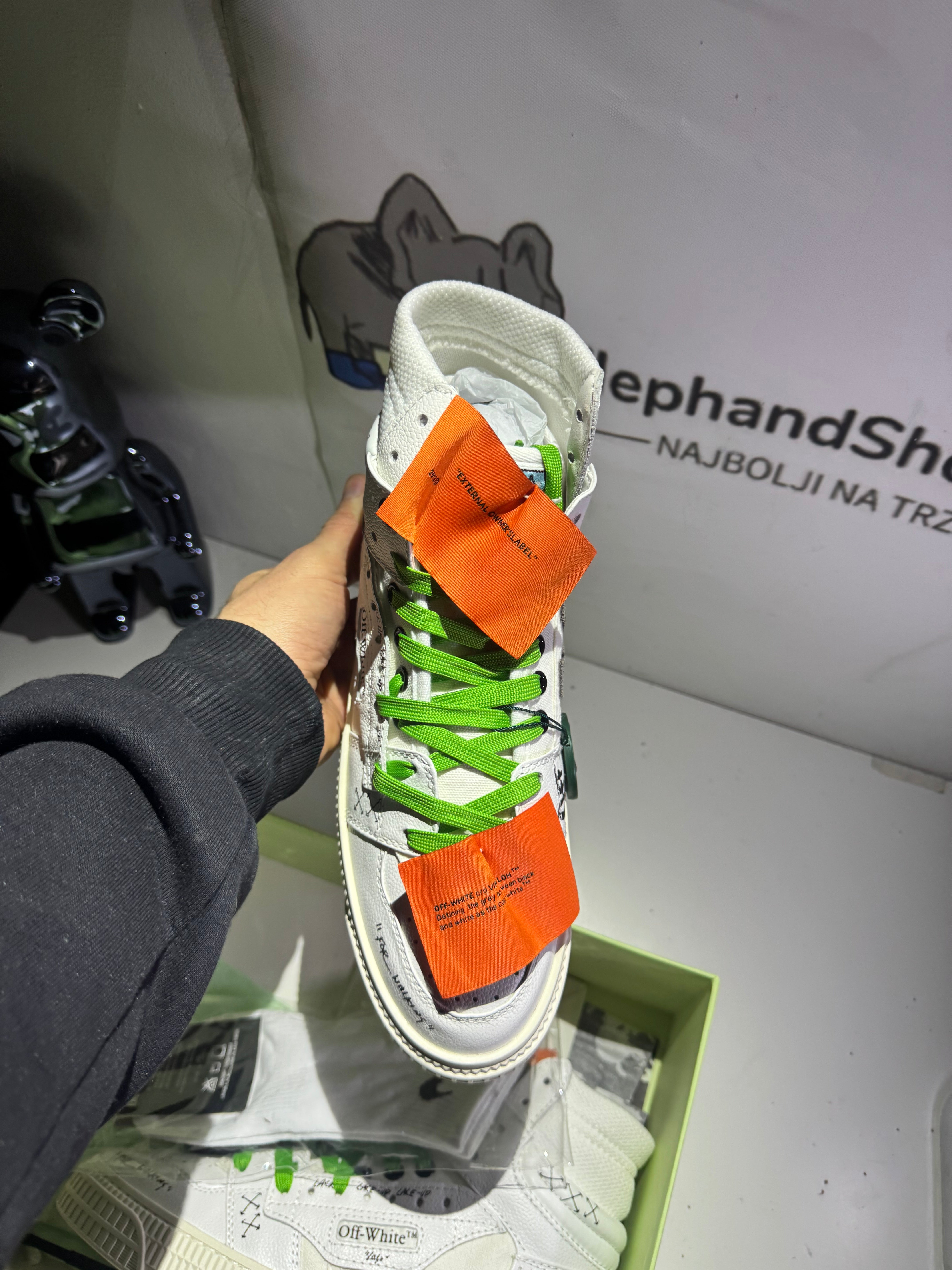 Off White Off Court Green 3.0 tenisice — gornji prikaz
