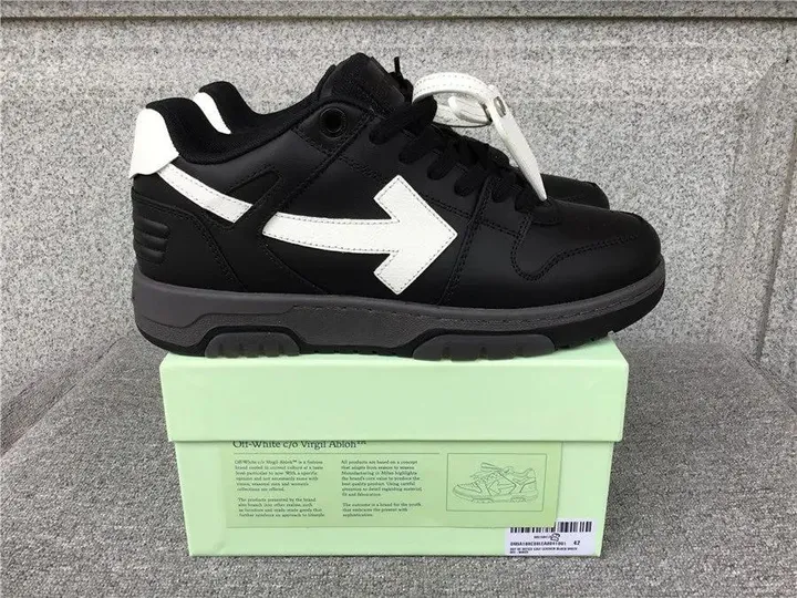 OFF-WHITE out the office Black tenisice — bočni prikaz